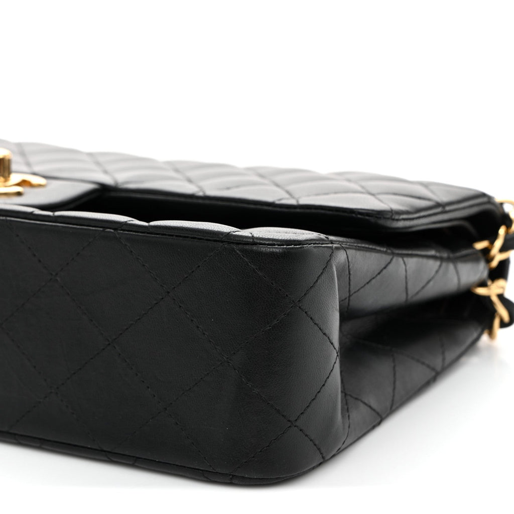 Chanel Lambskin Quilted Medium Double Flap Black