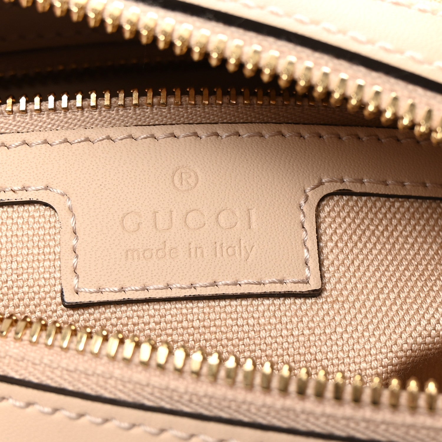 Gucci Summer Denim Calfskin GG Monogram Small Ophidia Top Handle Bag Souffle Rose