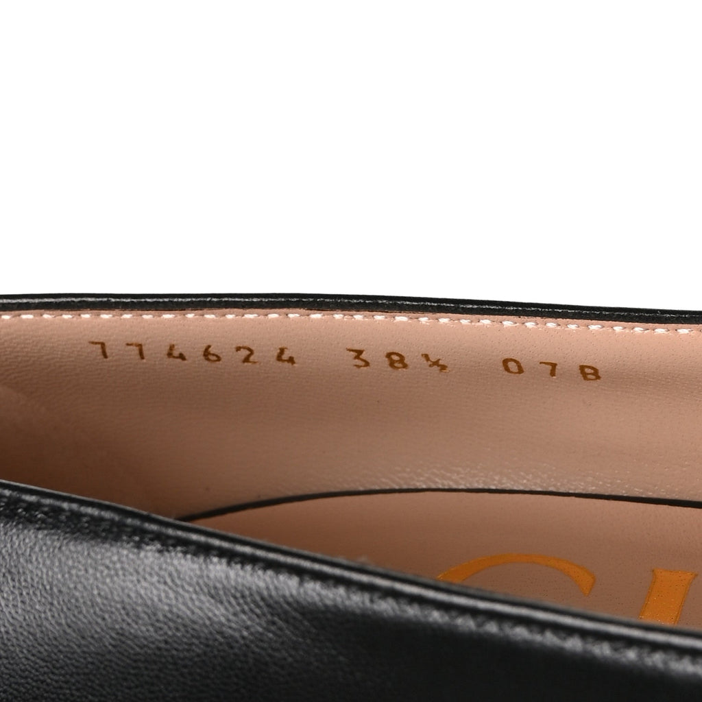 Gucci Malaga Kid Horsebit 75mm Pumps 38.5 Black