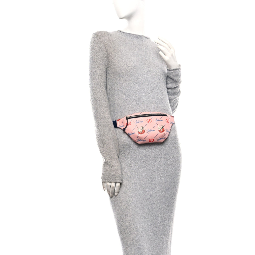 Gucci Coated Canvas Interlocking G Jetsons Childrens Belt Bag Pink