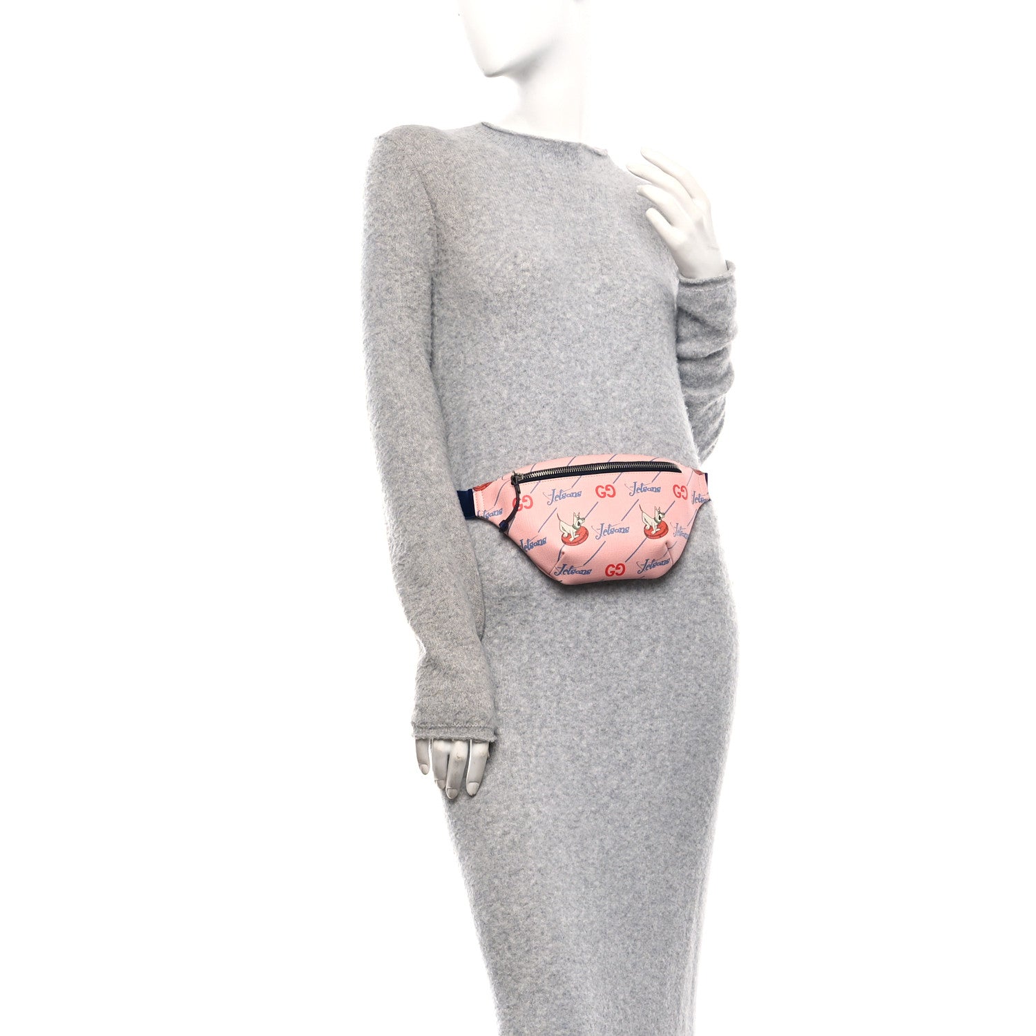 Gucci Coated Canvas Interlocking G Jetsons Childrens Belt Bag Pink
