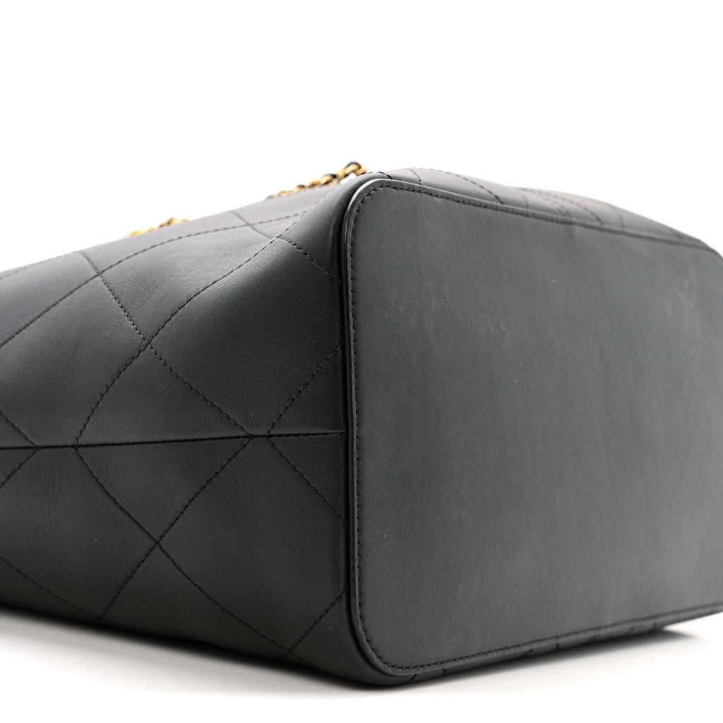 Chanel Calfskin Quilted Large Shopping Bag Black