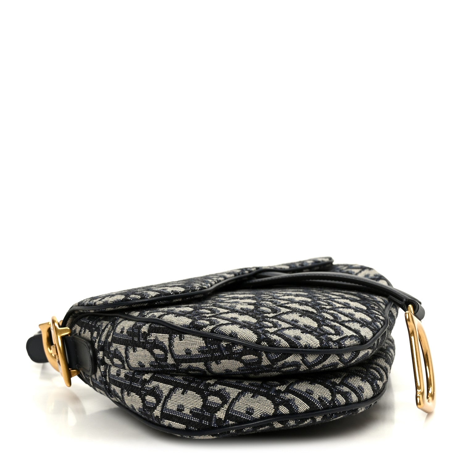Christian Dior Oblique Saddle Bag Blue