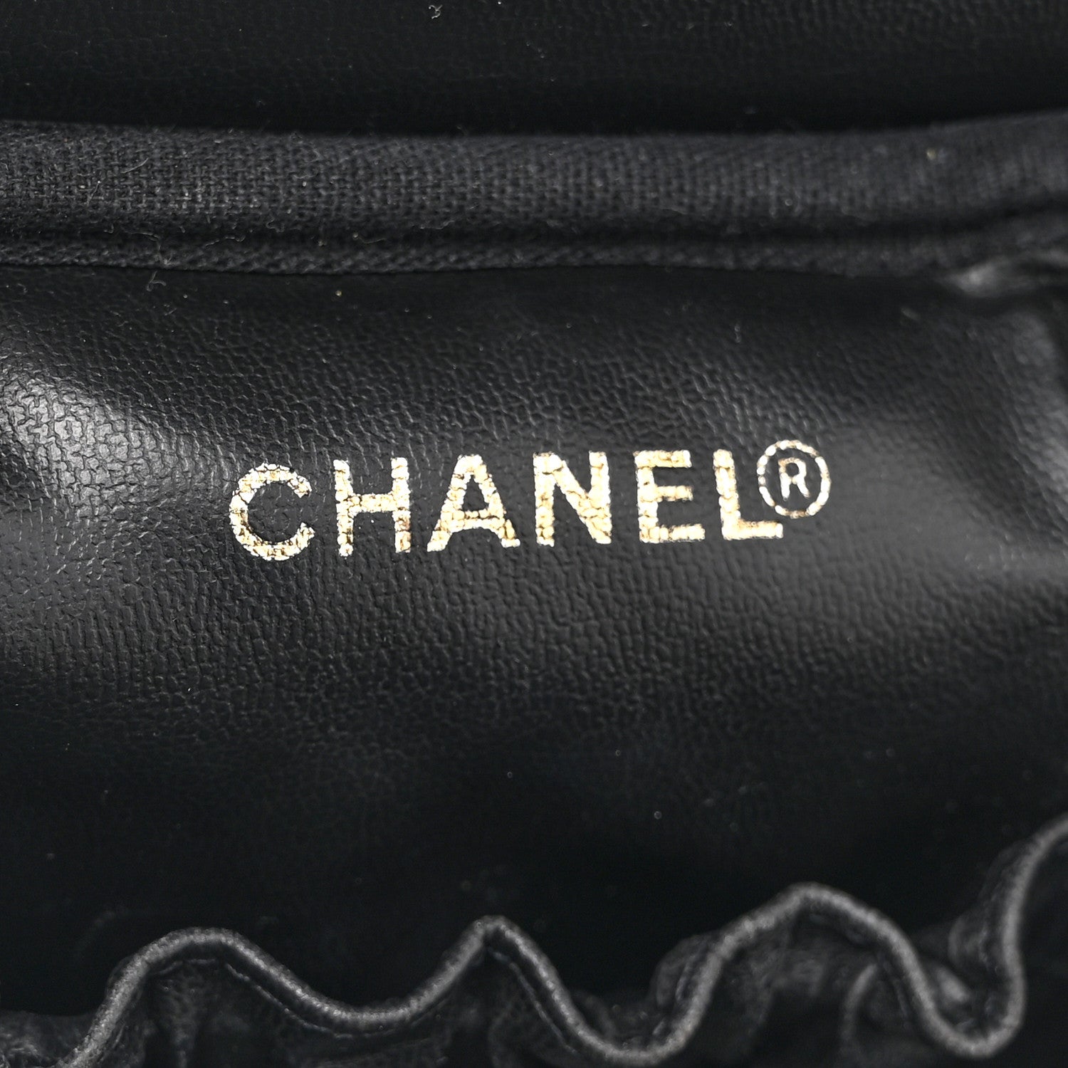 Chanel Caviar Vanity Cosmetic Case Black