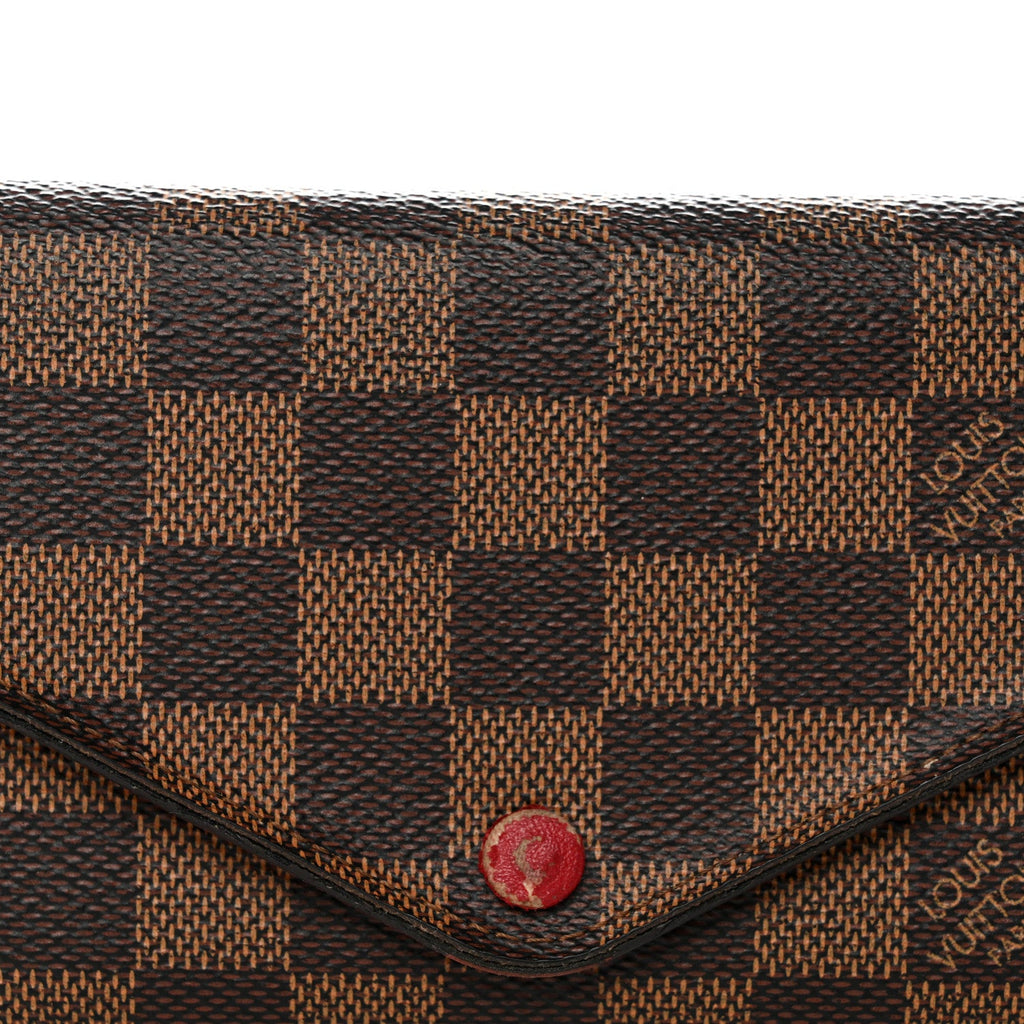 Louis Vuitton Damier Ebene Josephine Wallet Red
