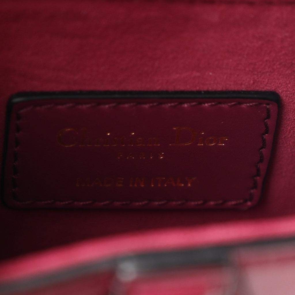 Christian Dior Supple Calfskin Mini Saddle Bag With Strap Purple
