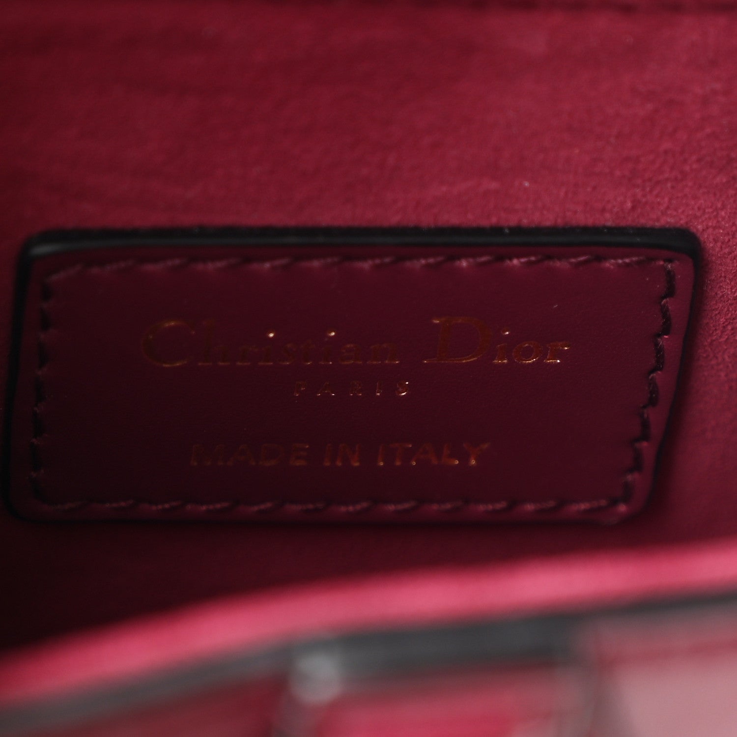 Christian Dior Supple Calfskin Mini Saddle Bag With Strap Purple