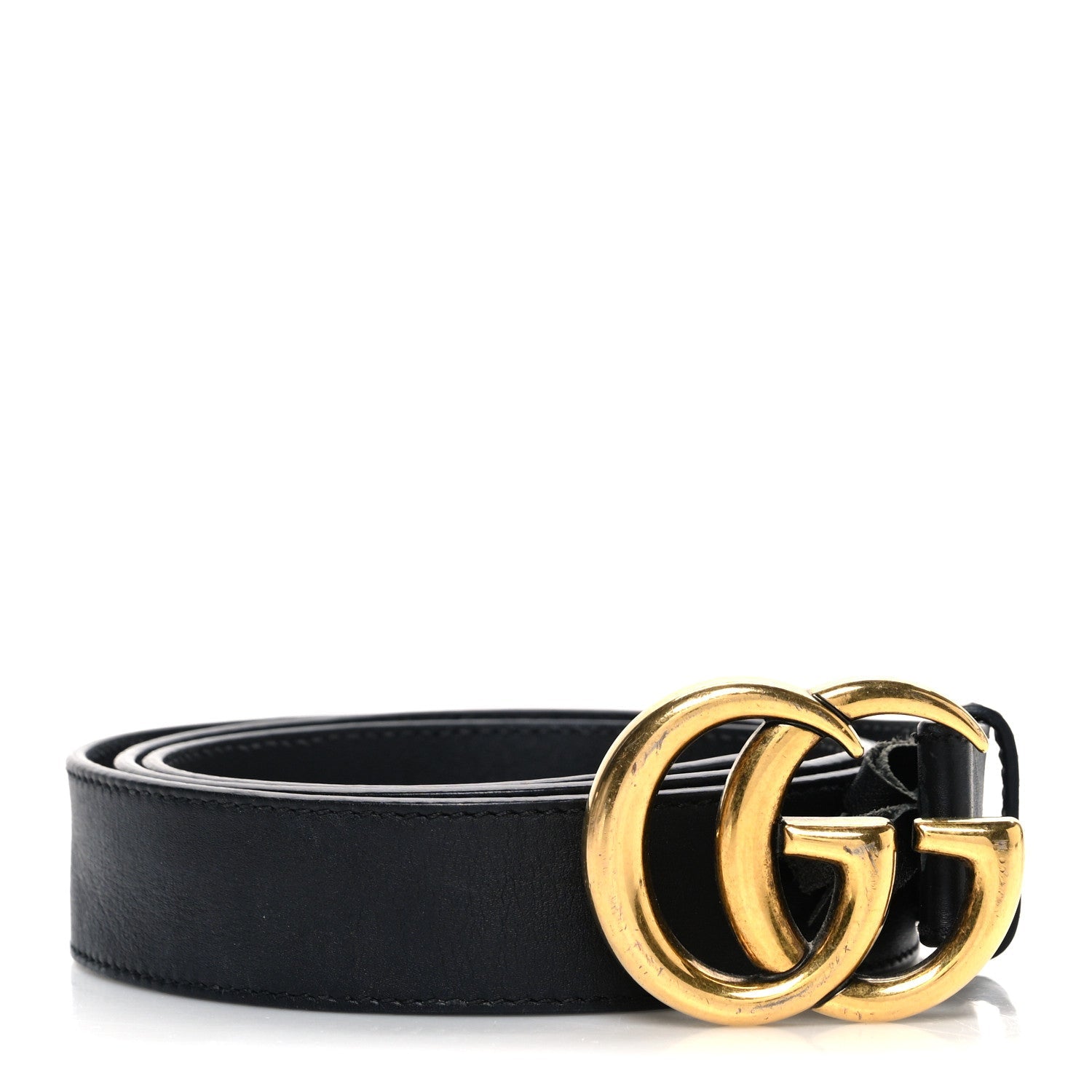 Gucci Calfskin Double G 30mm Belt 95 38 Black