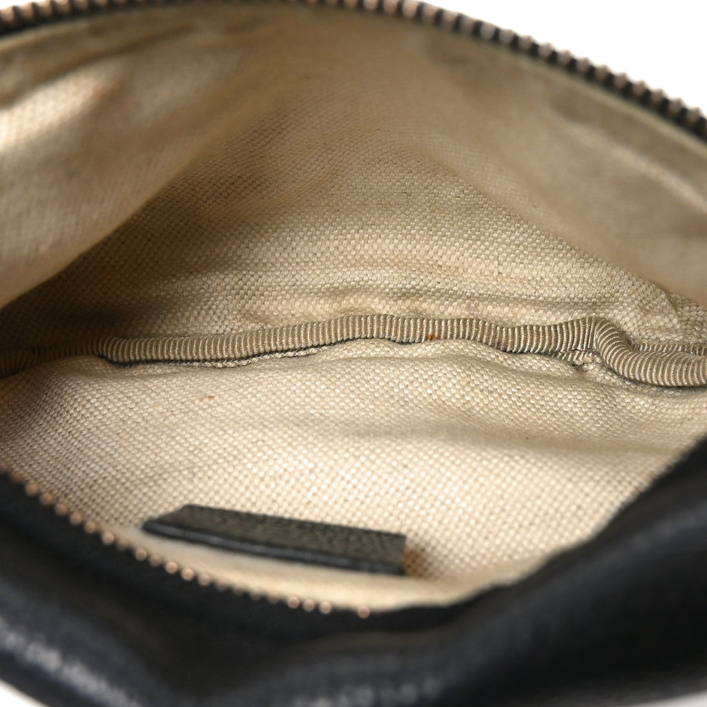 Gucci Grained Calfskin Small Logo Belt Bag Black