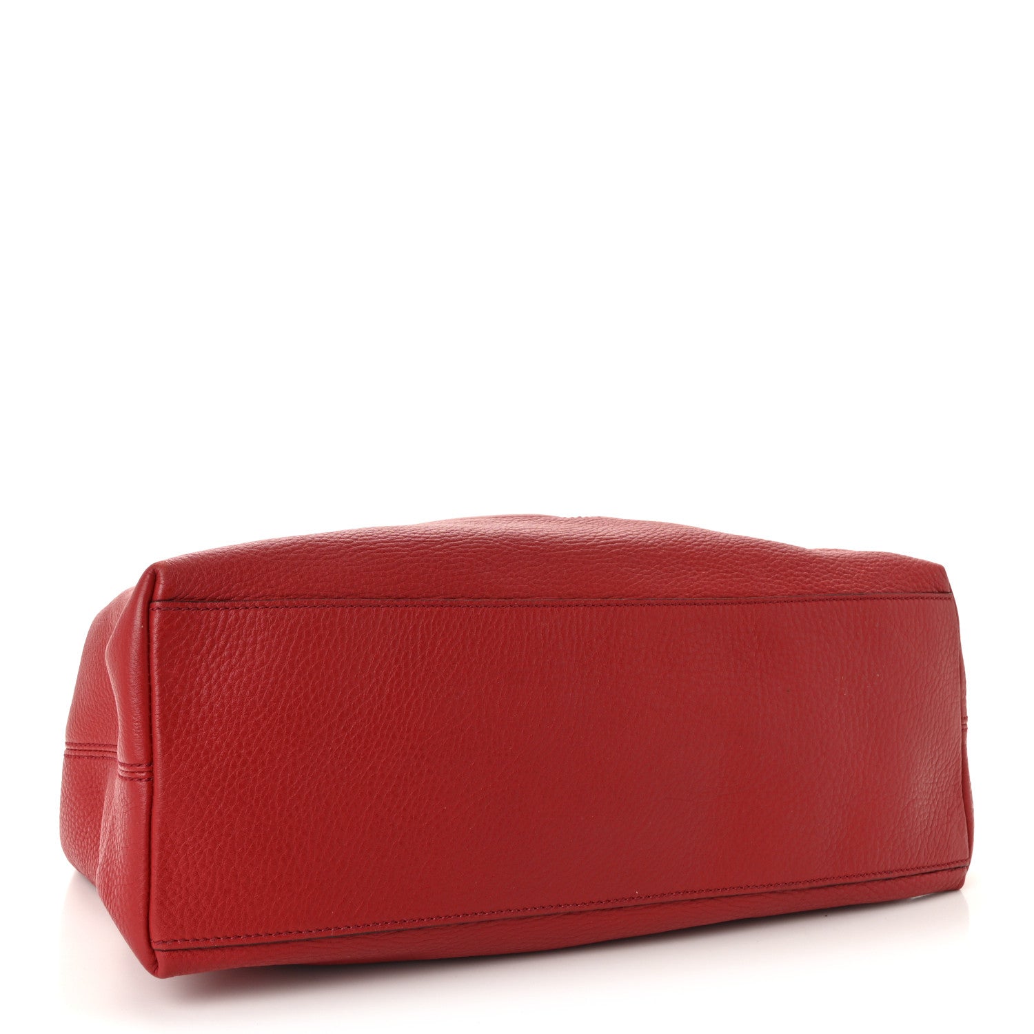 Gucci Pebbled Calfskin Medium Soho Chain Shoulder Bag Tabasco Red