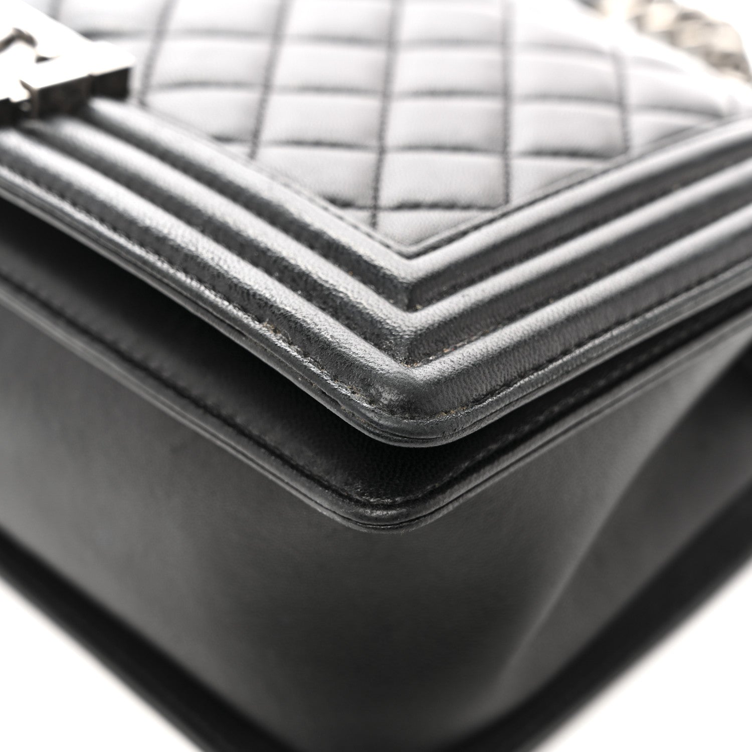 Chanel Lambskin Quilted Medium Boy Flap Black