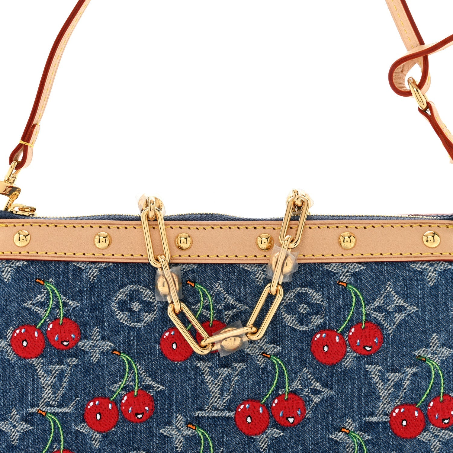 Louis Vuitton LV X TM Monogram Denim Cerises Pochette Accessories Blue