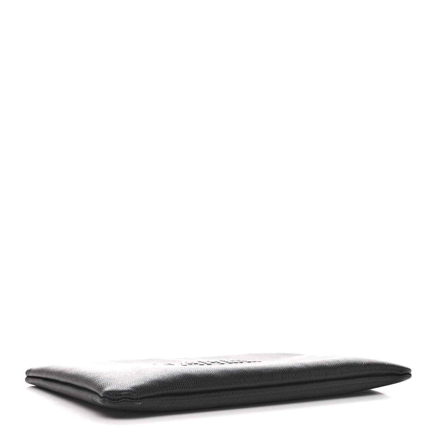 Caviar Studded Medium Deauville Pouch Black