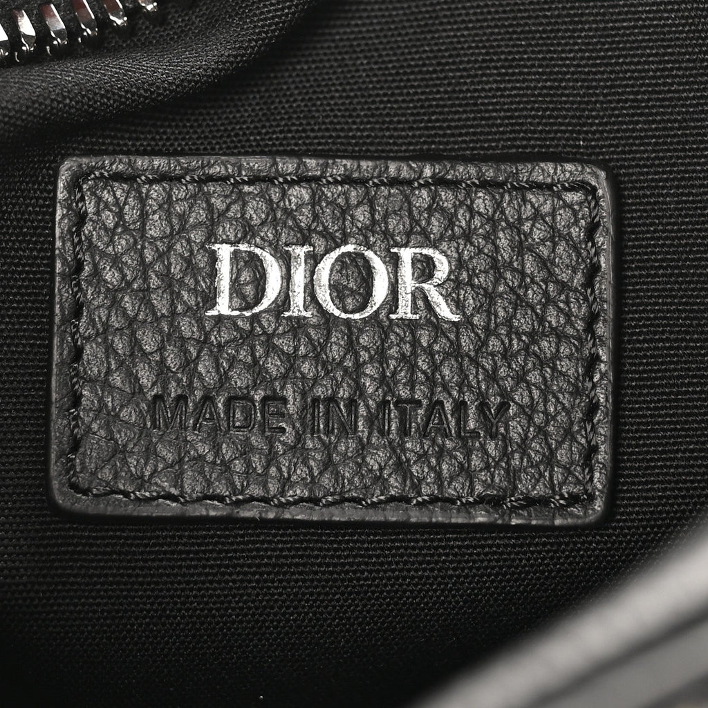 Christian Dior Oblique Messenger Pouch Beige Black