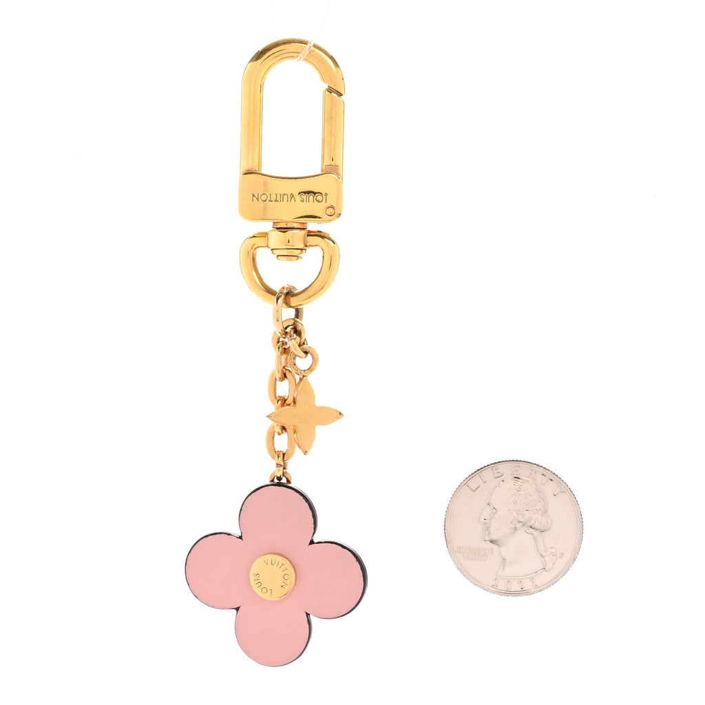 Louis Vuitton Monogram Blooming Flowers BB Bag Charm Key Holder Pink