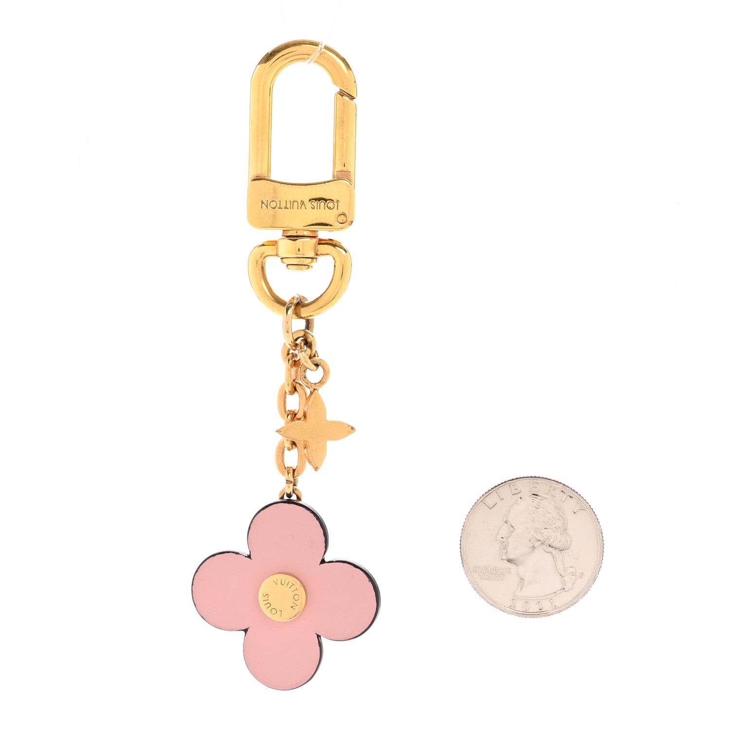 Louis Vuitton Monogram Blooming Flowers BB Bag Charm Key Holder Pink