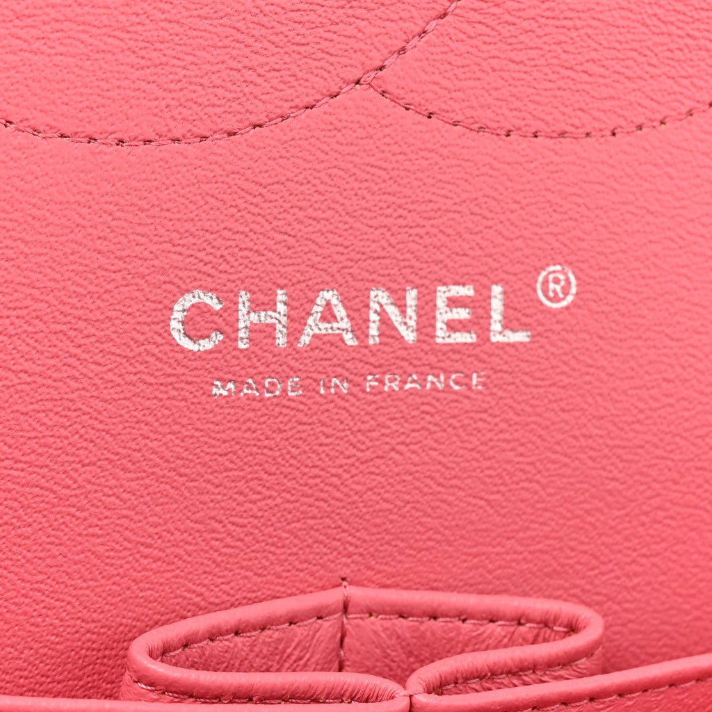 Chanel Lambskin Quilted Jumbo Double Flap Pink