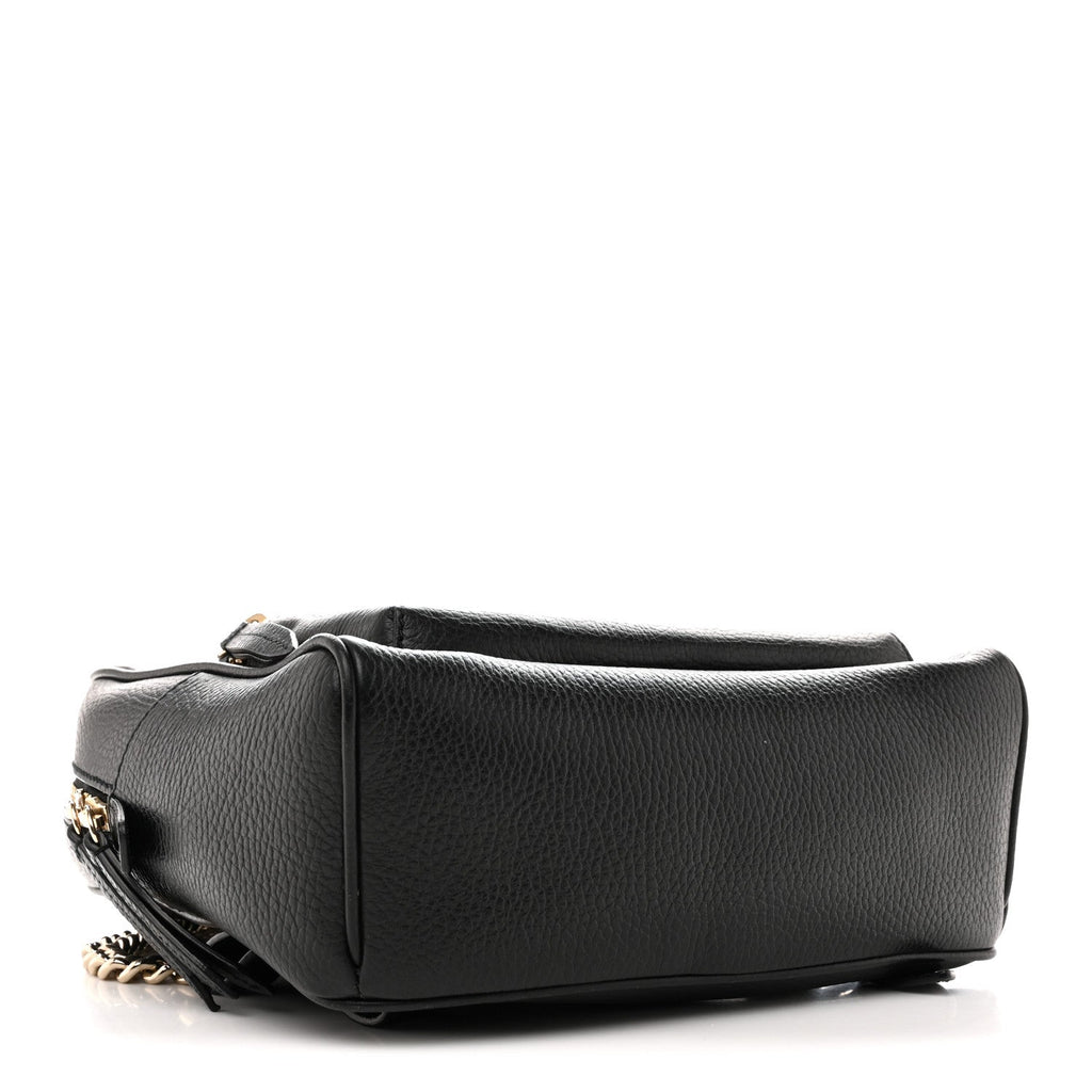 Gucci Pebbled Calfskin Soho Chain Backpack Black