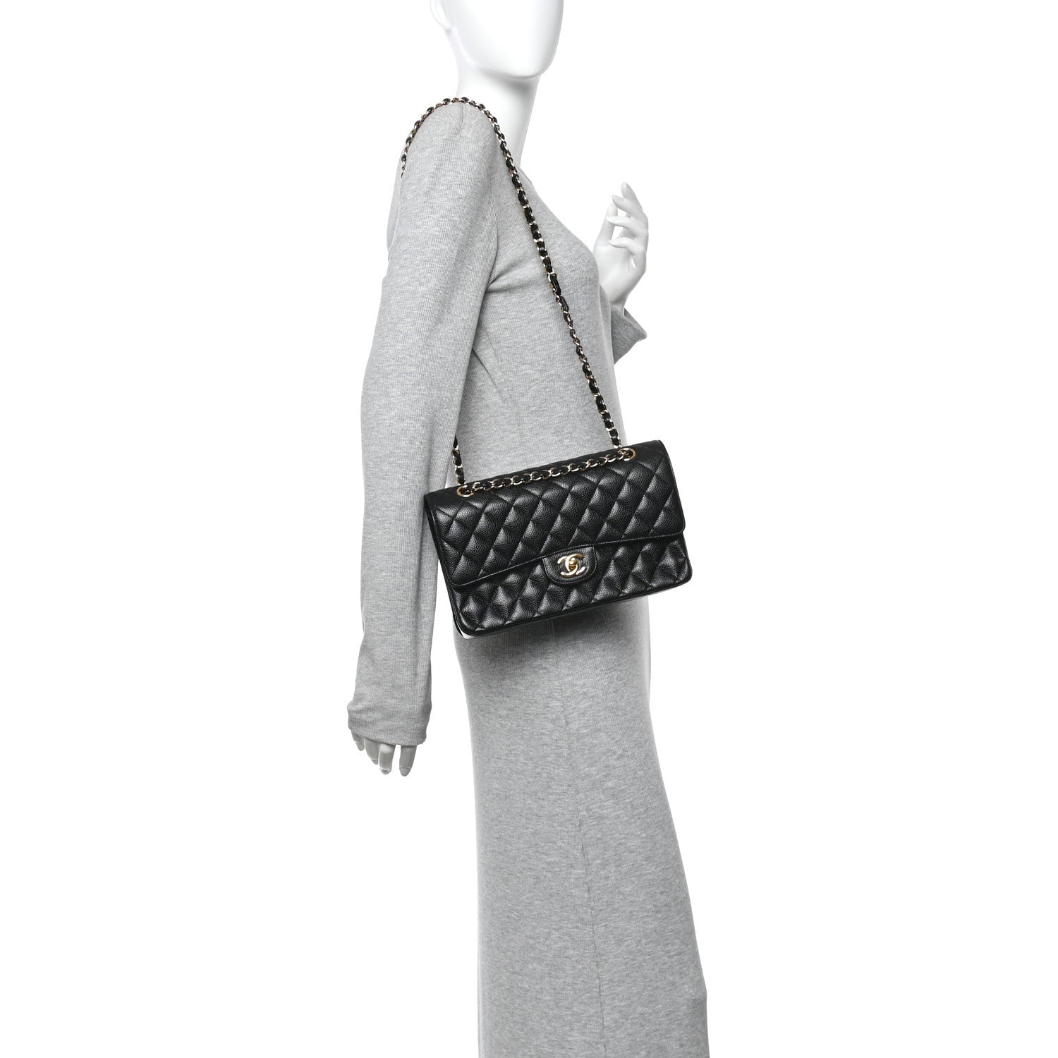 Chanel Caviar Quilted Medium Double Flap Black