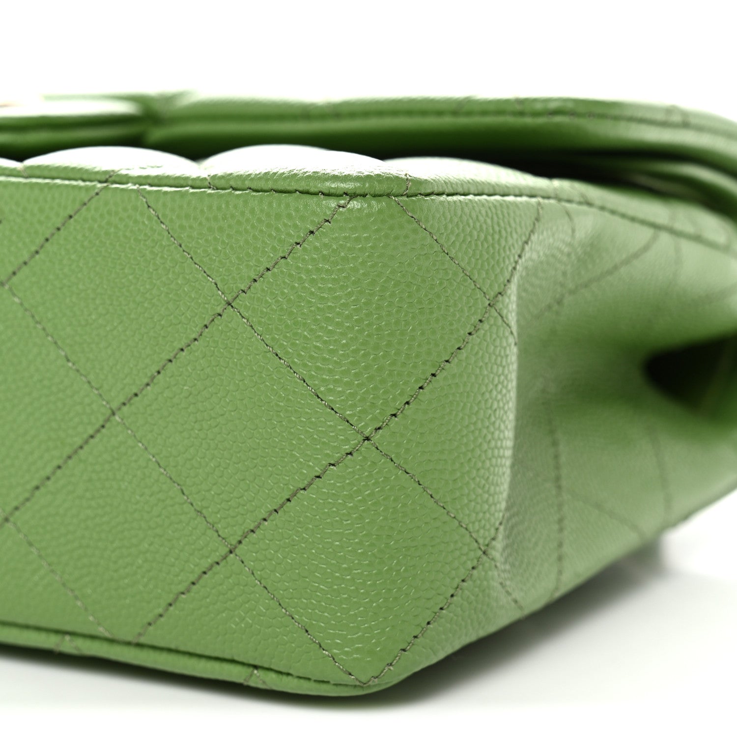 Chanel Caviar Quilted Small Double Flap Green