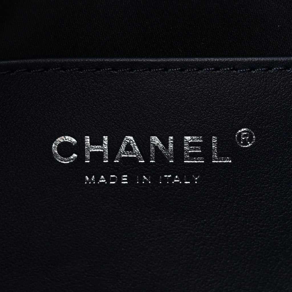 Chanel Metallic Caviar Quilted Mini Chanel 25 Handbag Dark Blue