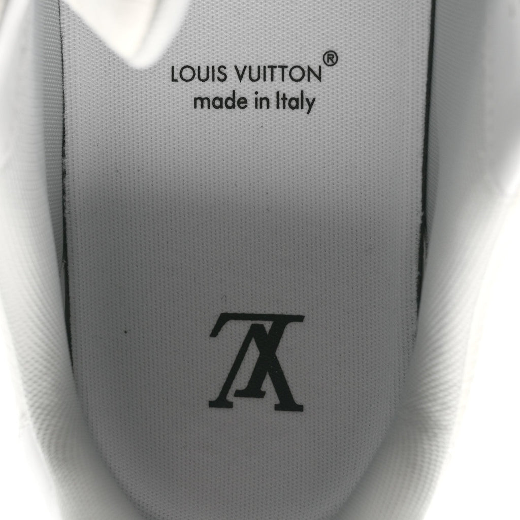 Louis Vuitton Calfskin Mens LV Trainer Sneakers 9 White