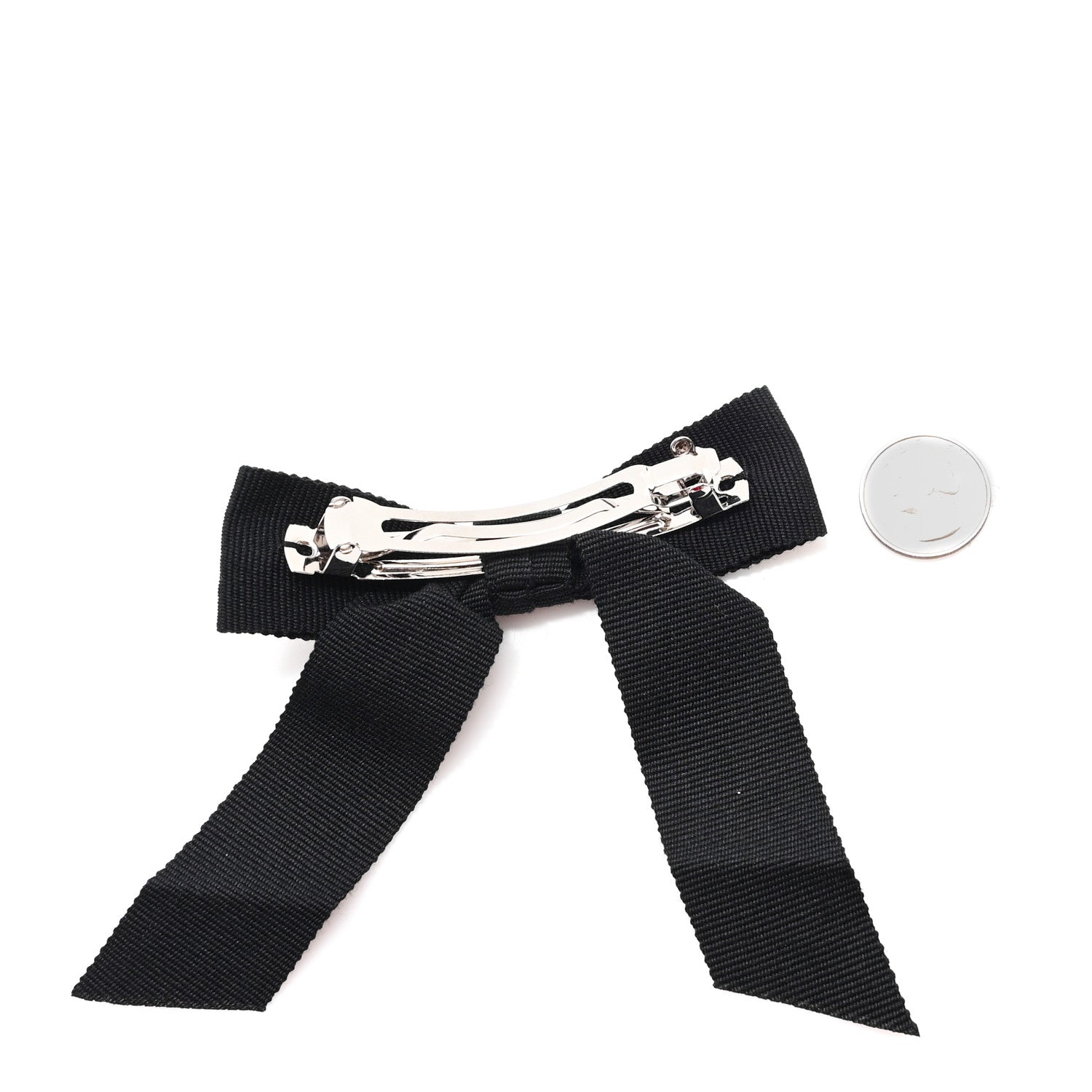 Grosgrain Bow CC Hair Clip Black