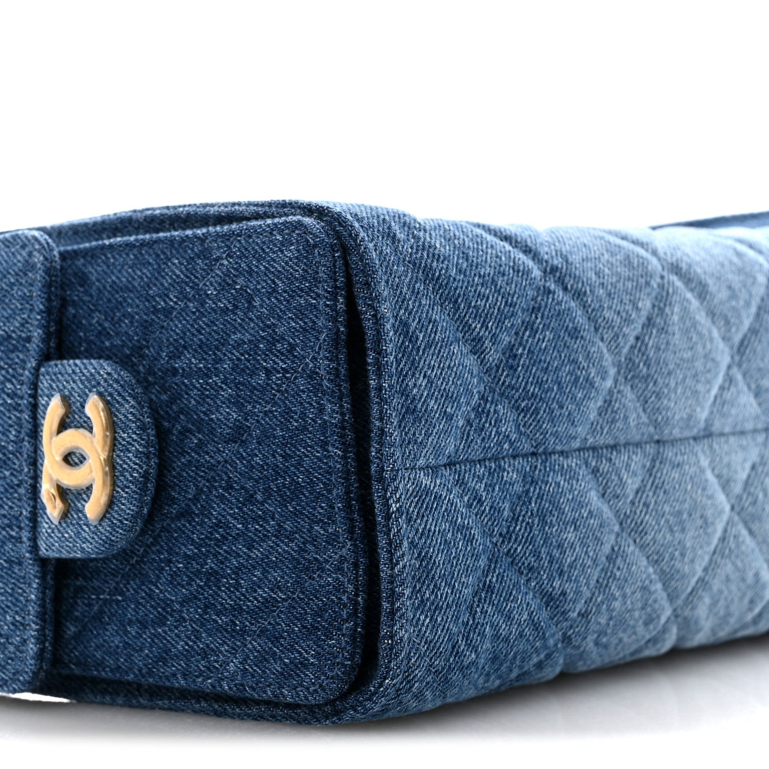 Chanel Washed Denim Quilted Mini Chanel 25 Handbag Blue