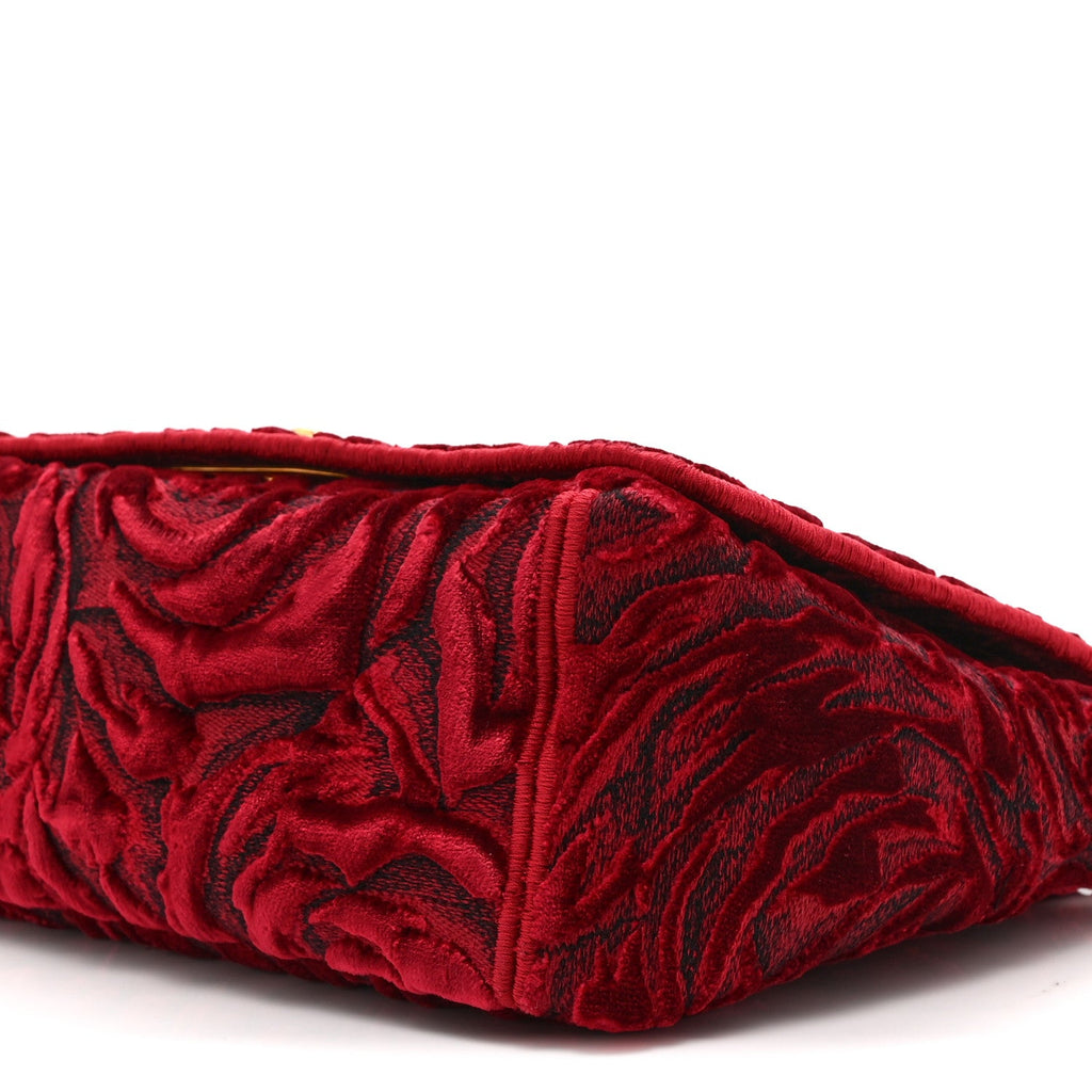 Christian Dior Velvet Rose Medium Caro Bag Rouge