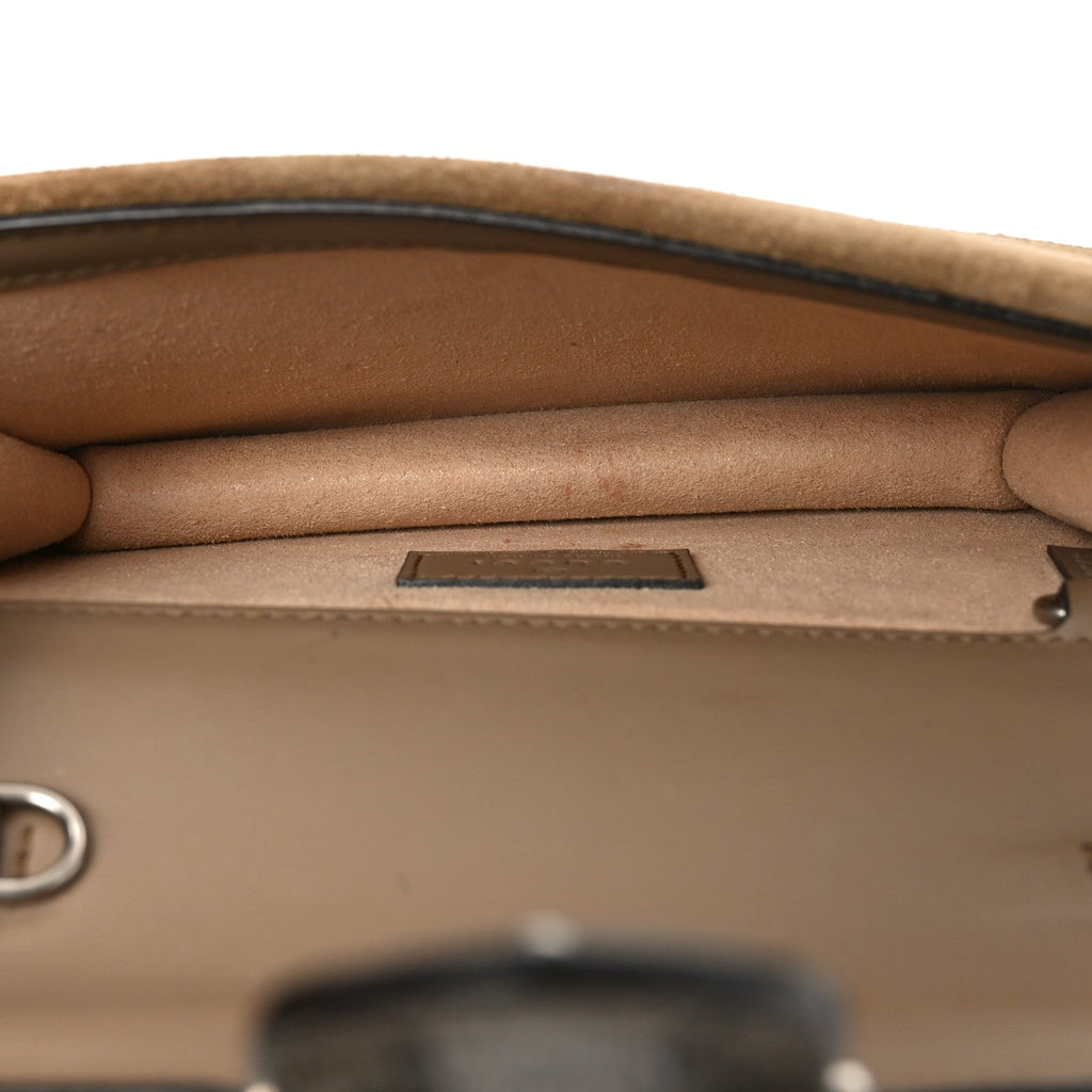 Gucci GG Supreme Monogram Super Mini Dionysus Shoulder Bag Taupe