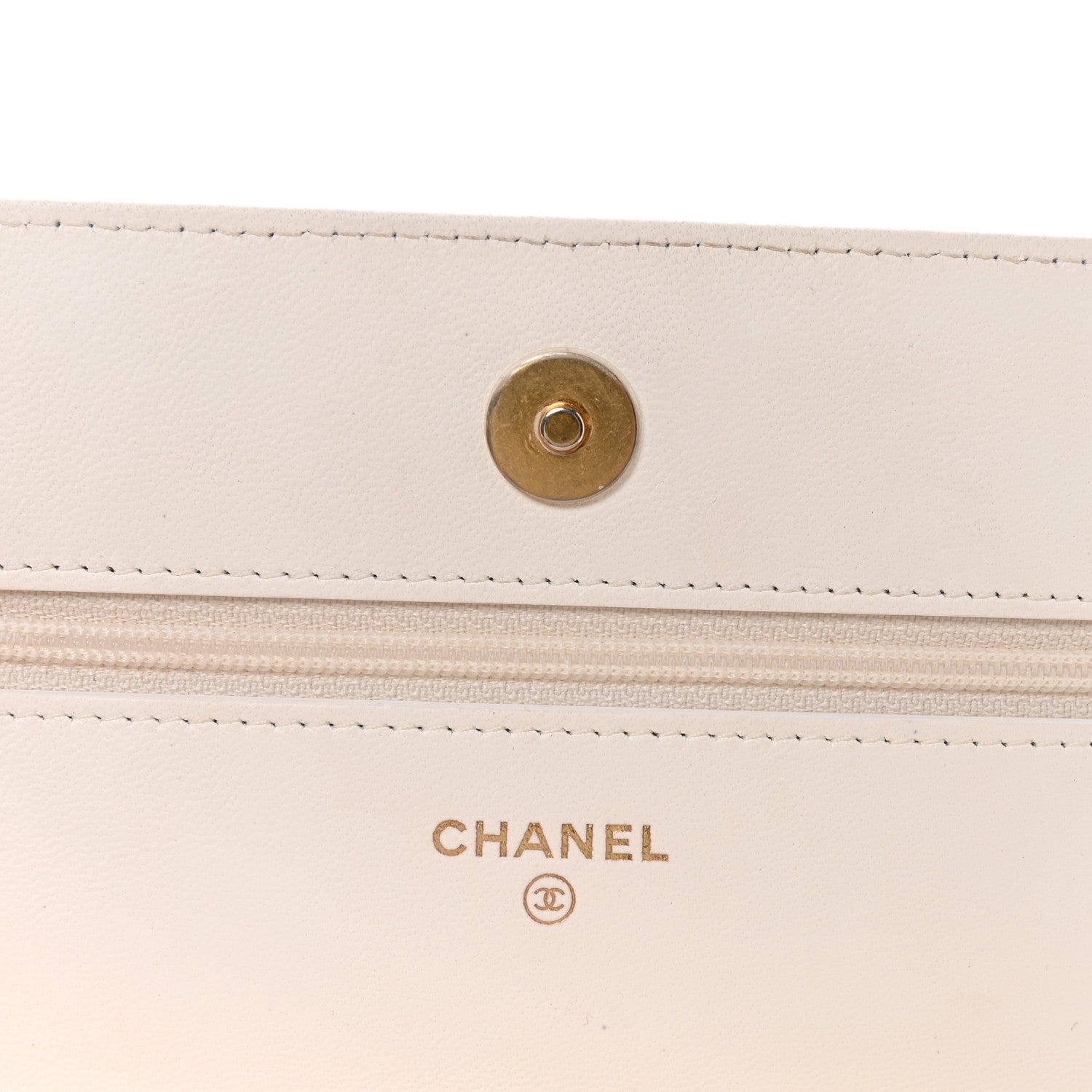 Chanel Lambskin Quilted Romance Wallet On Chain WOC White