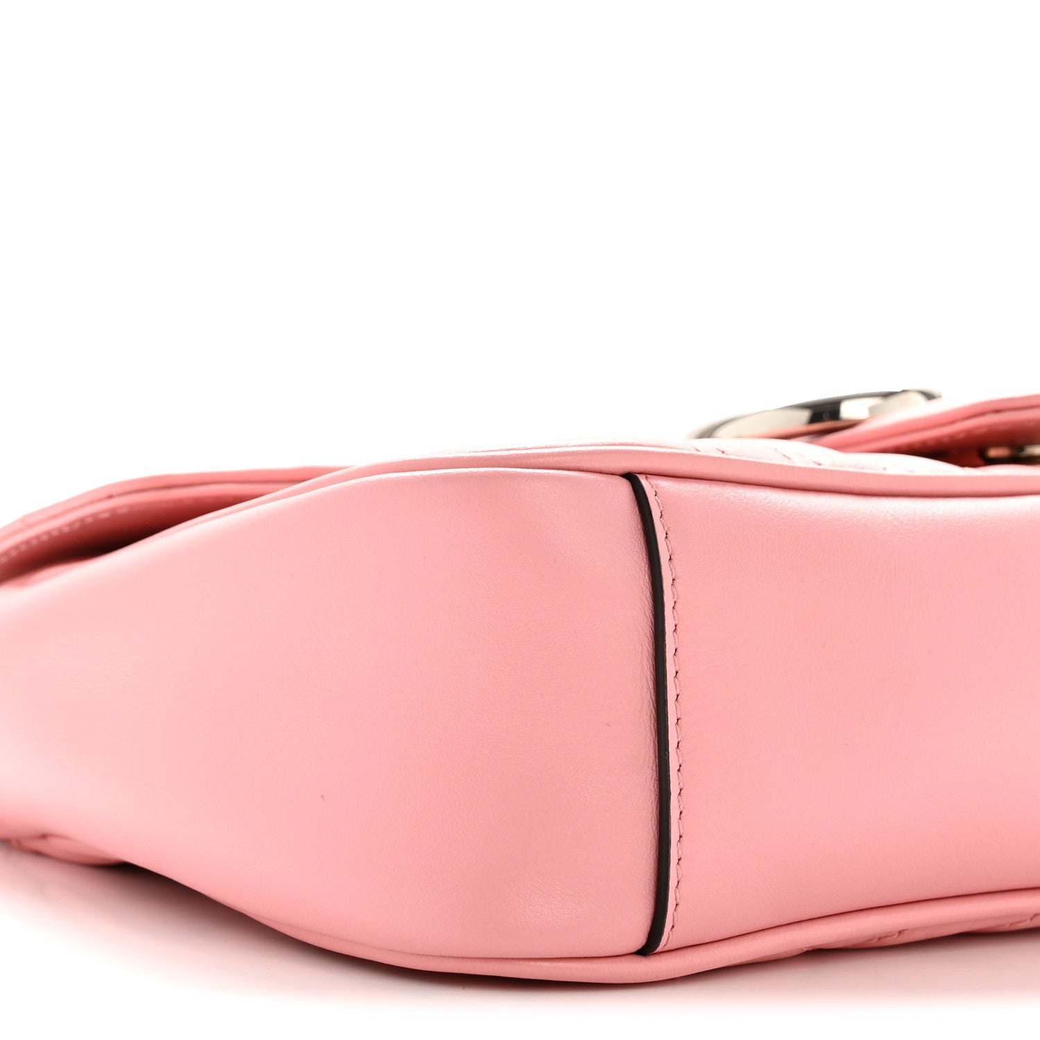 Gucci Calfskin Matelasse Small GG Marmont Shoulder Bag Wild Rose