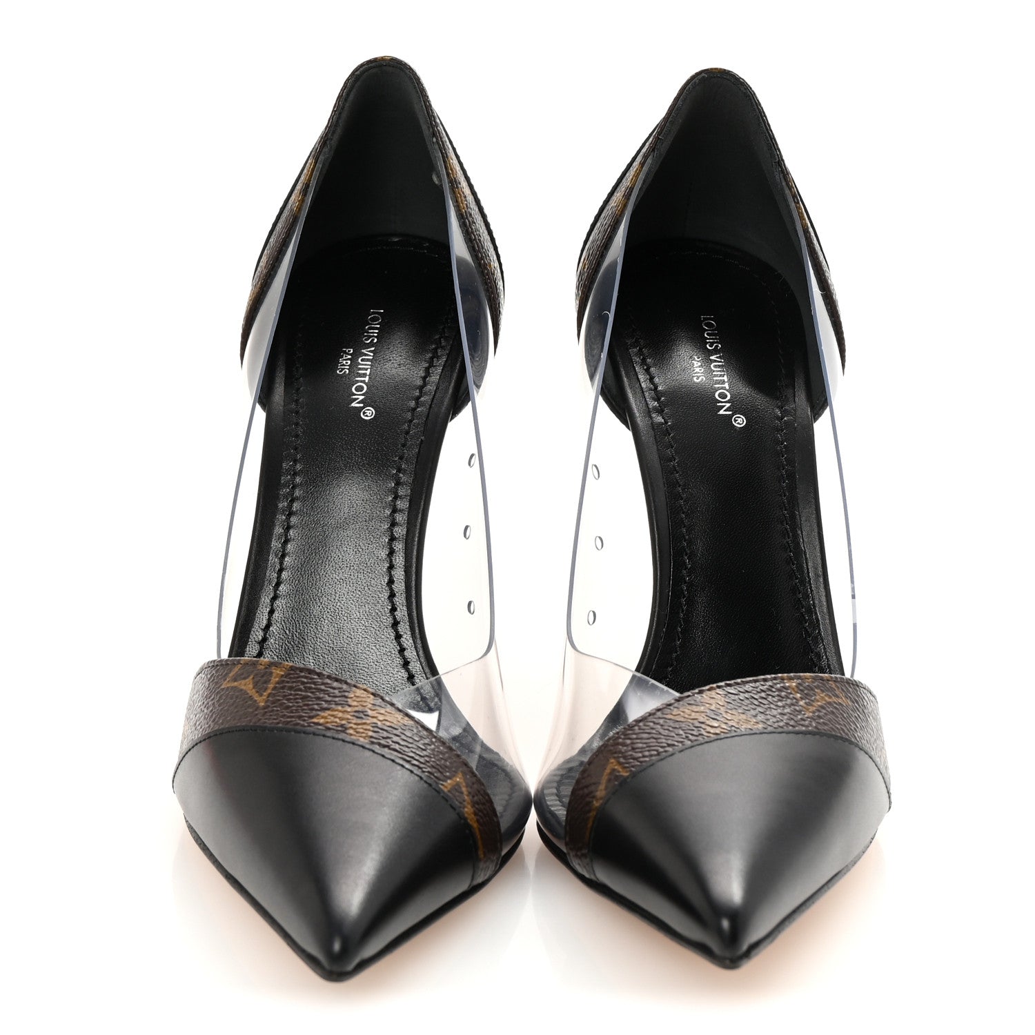 Louis Vuitton Monogram PVC Call Back Pumps 36.5 Black