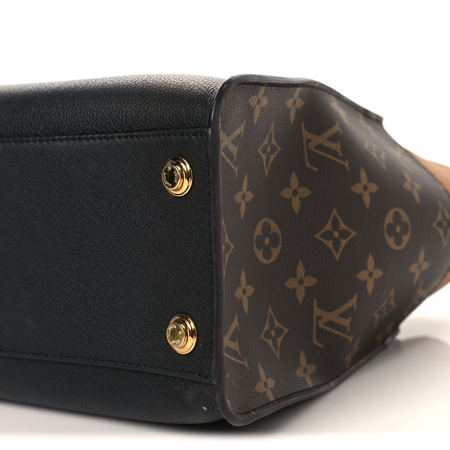 Louis Vuitton Calfskin Monogram On My Side MM Black