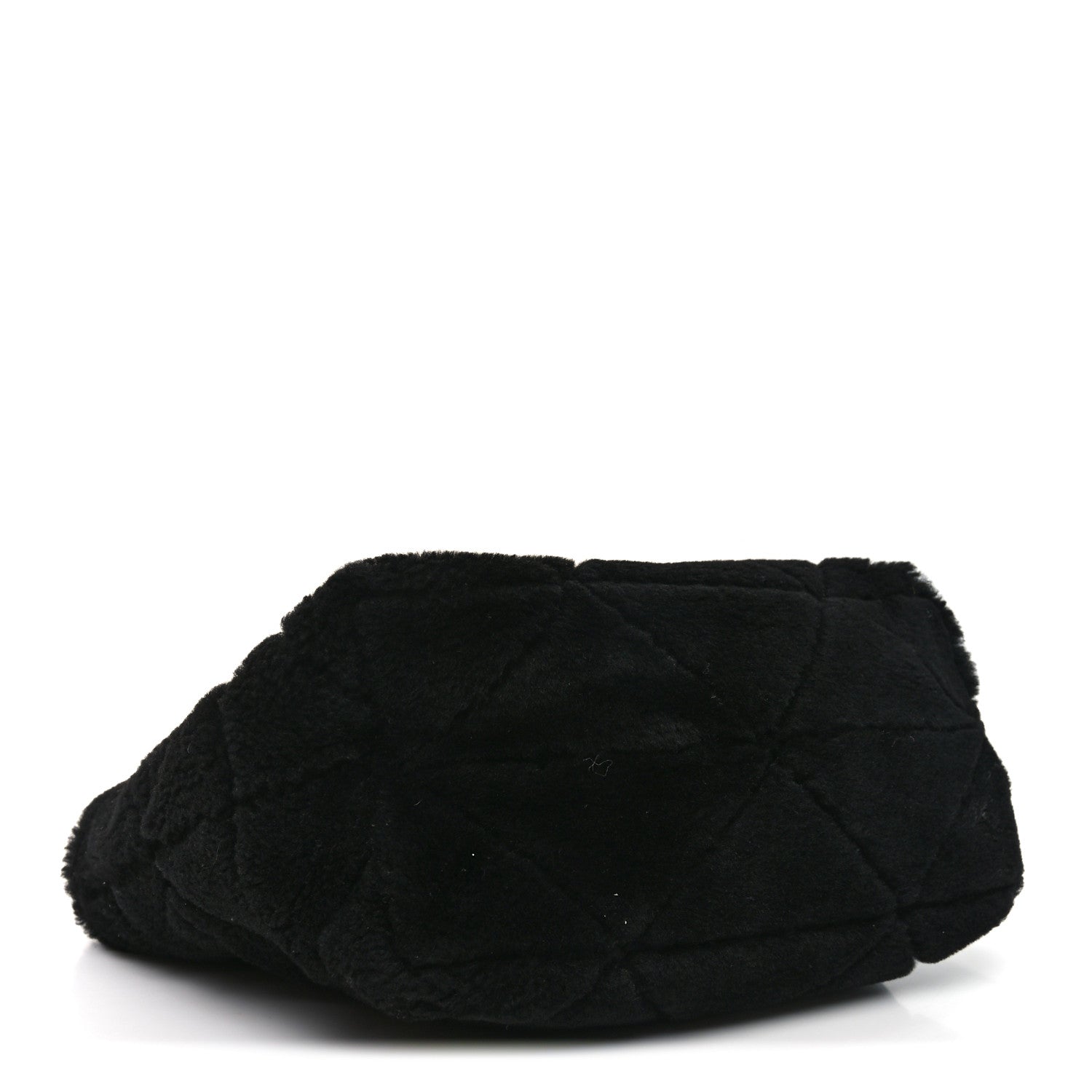 Prada Shearling Nappa Triangle Quilted Patchwork System Tote Black
