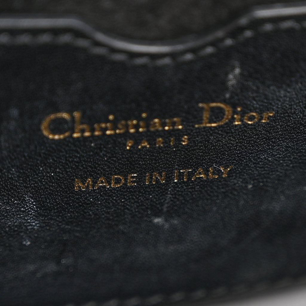 Christian Dior Box Calfskin East West Bobby Bag Black