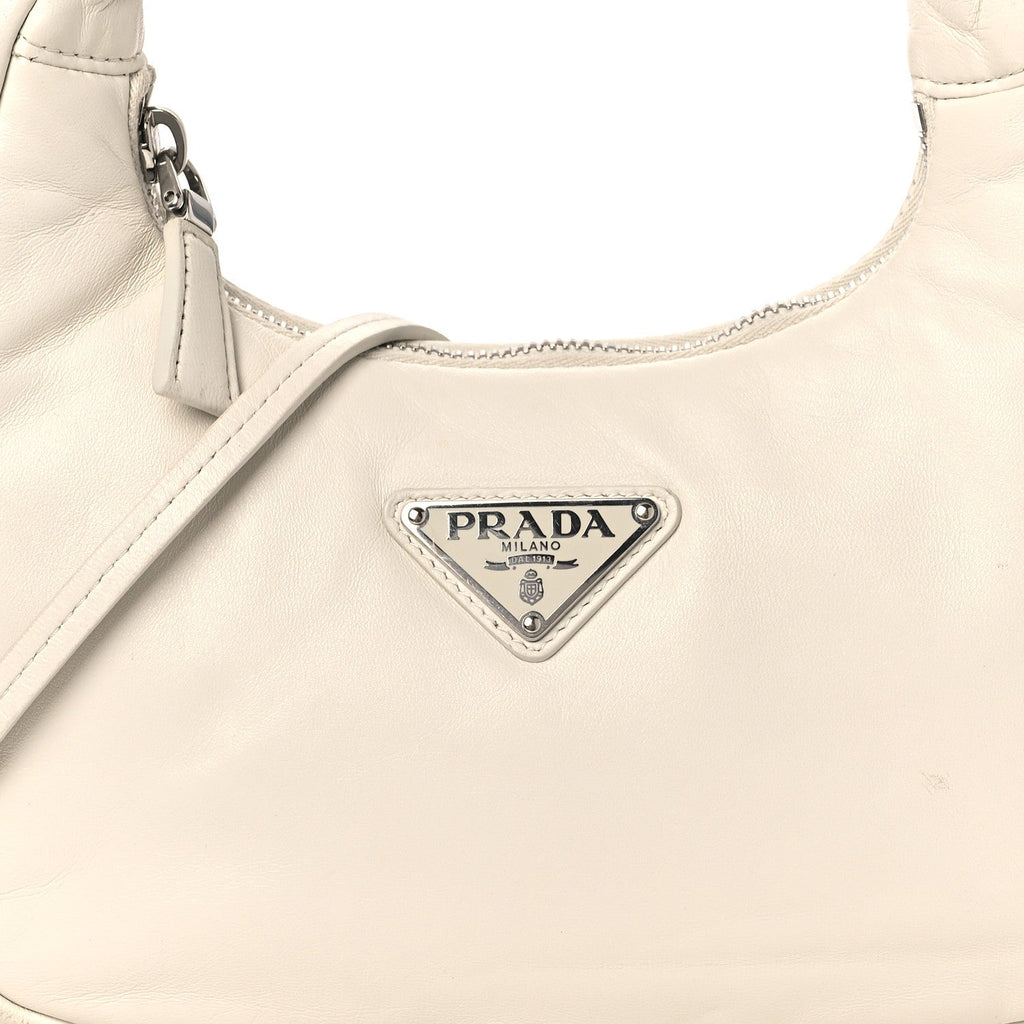 Prada Nappa Soft Padded Mini Bag White