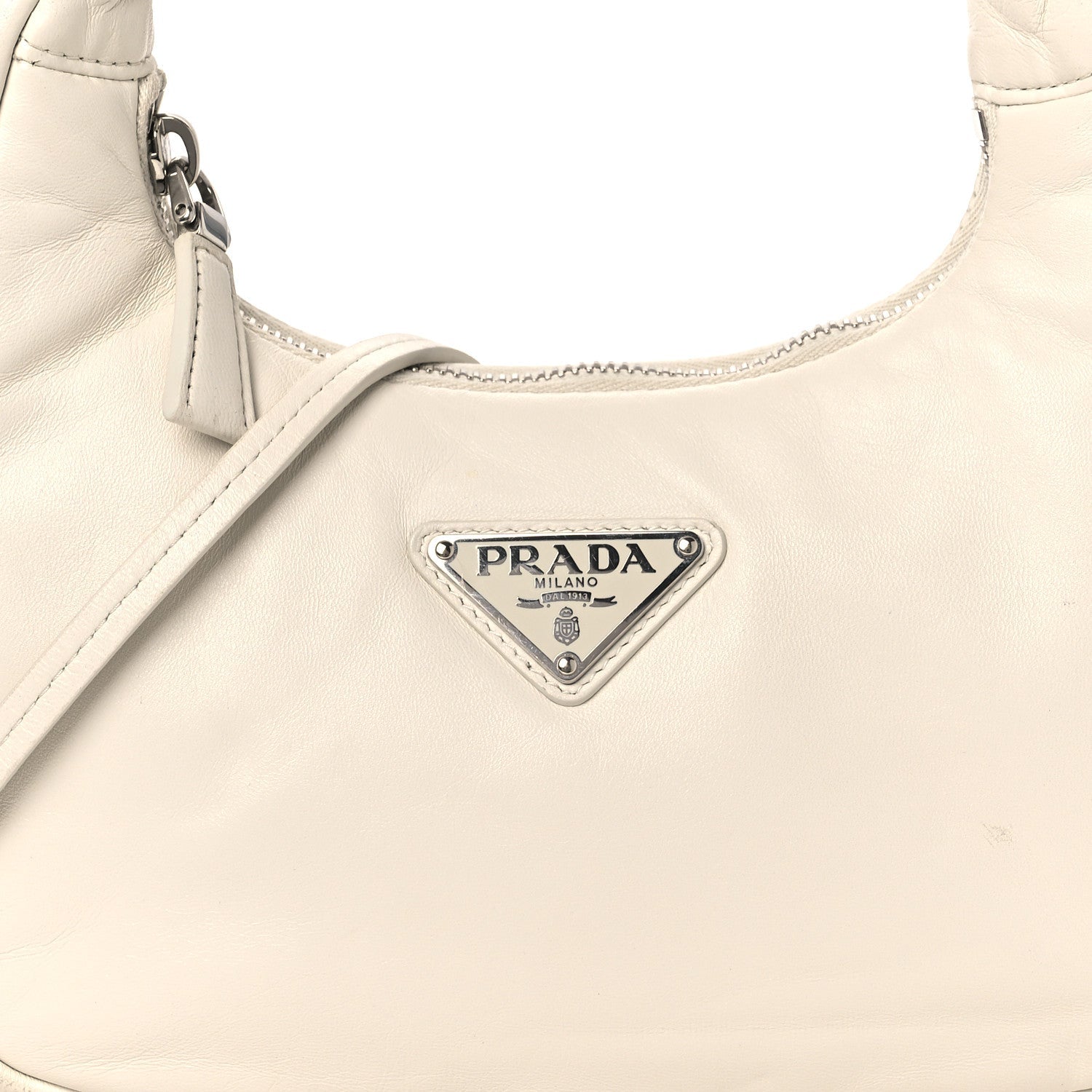 Prada Nappa Soft Padded Mini Bag White