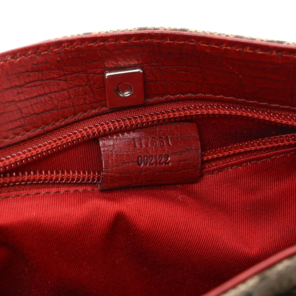 Gucci GG Plus Monogram Vertical Tote Red