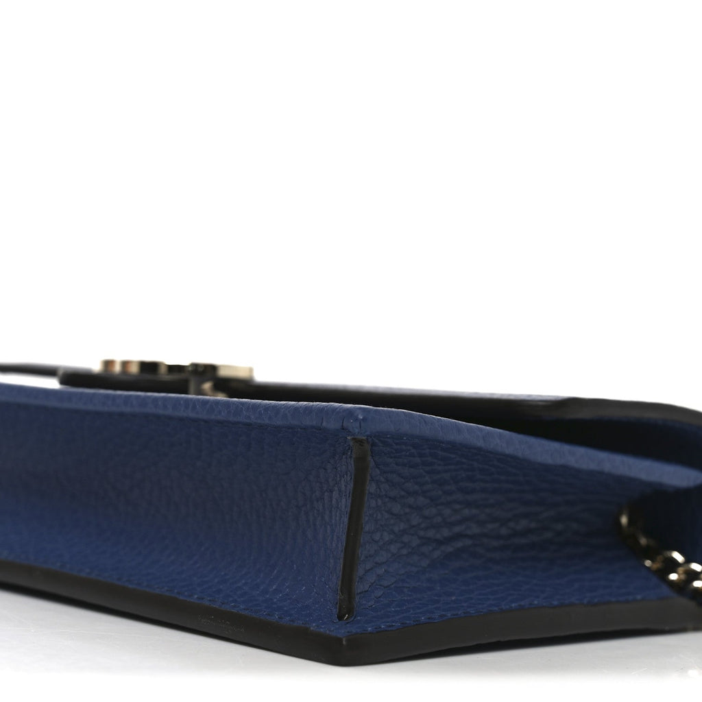 Gucci Dollar Calfskin Interlocking G Chain Wallet Caspian