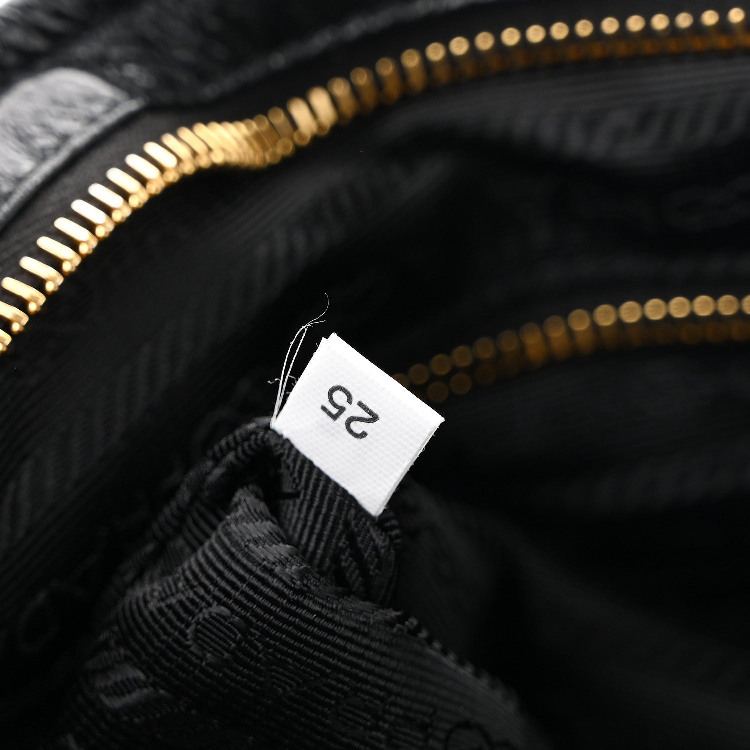 Prada Glossy Calfskin Triangle Medium Bonnie Shoulder Bag Black