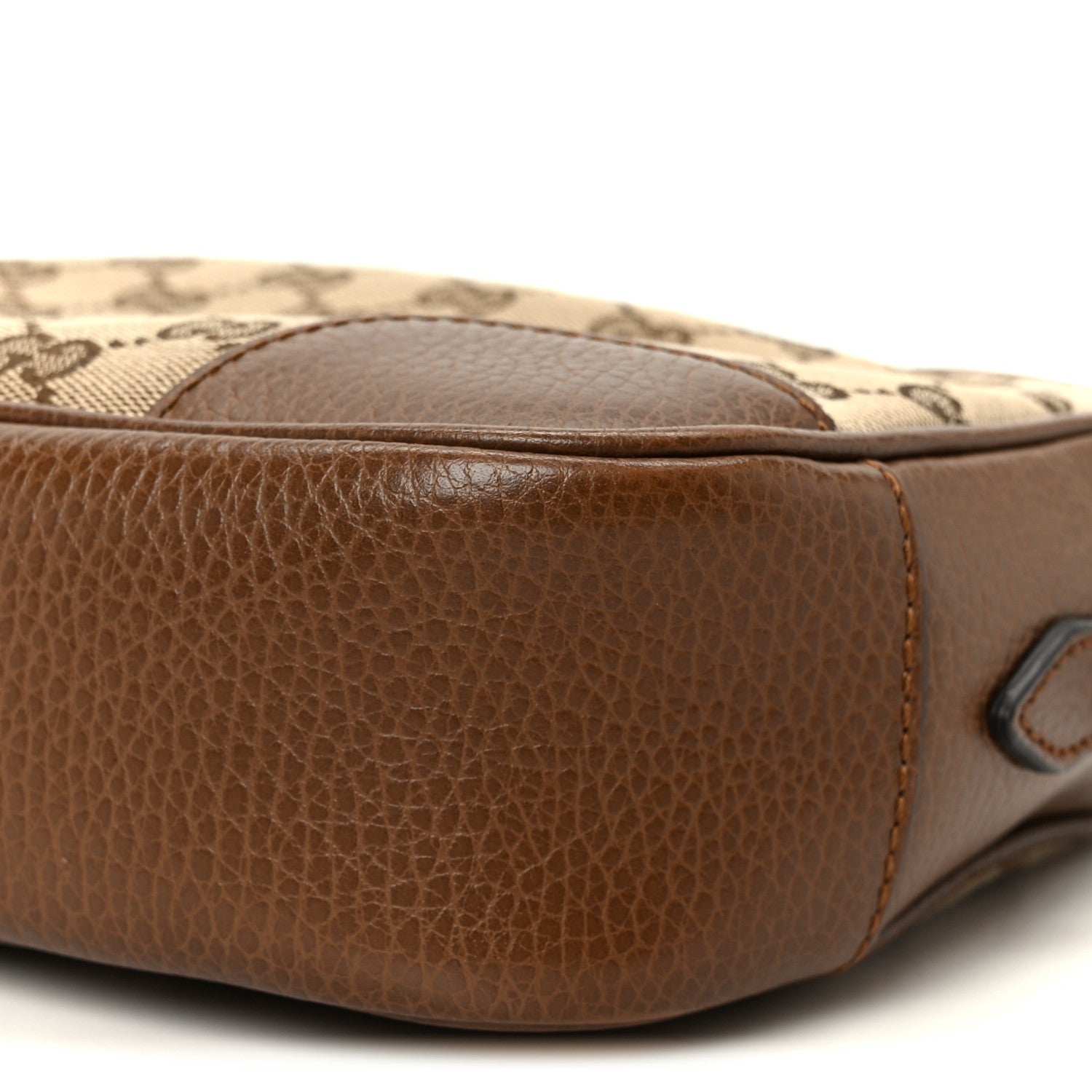 Gucci Monogram Mini Bree Messenger Bag Beige Tabacco
