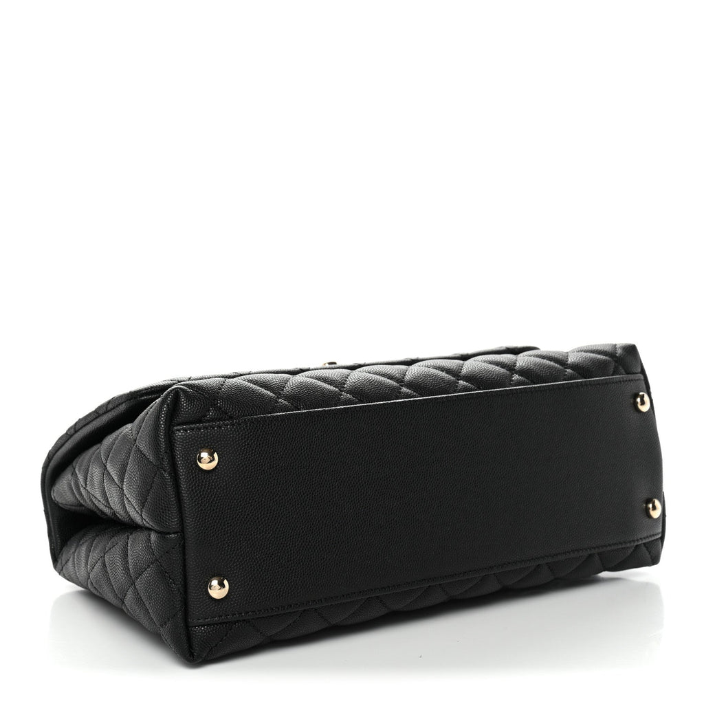 Chanel Caviar Quilted Small Coco Handle Flap Black
