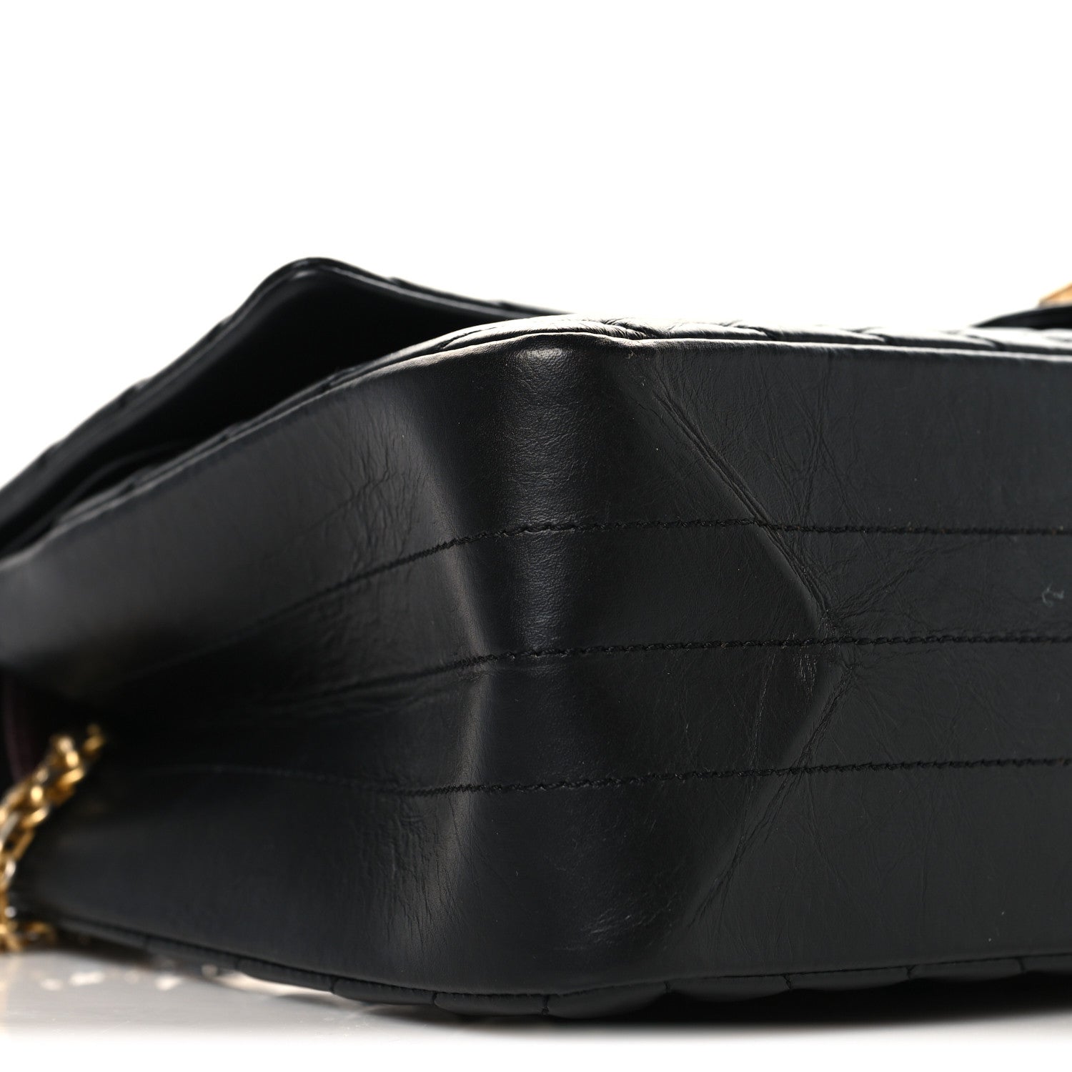 Chanel Aged Calfskin Chevron Quilted 2.55 Reissue 226 Flap  Black