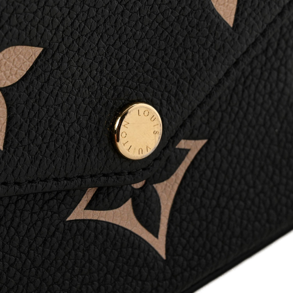 Louis Vuitton Empreinte Monogram Giant Felicie Pochette Black Beige