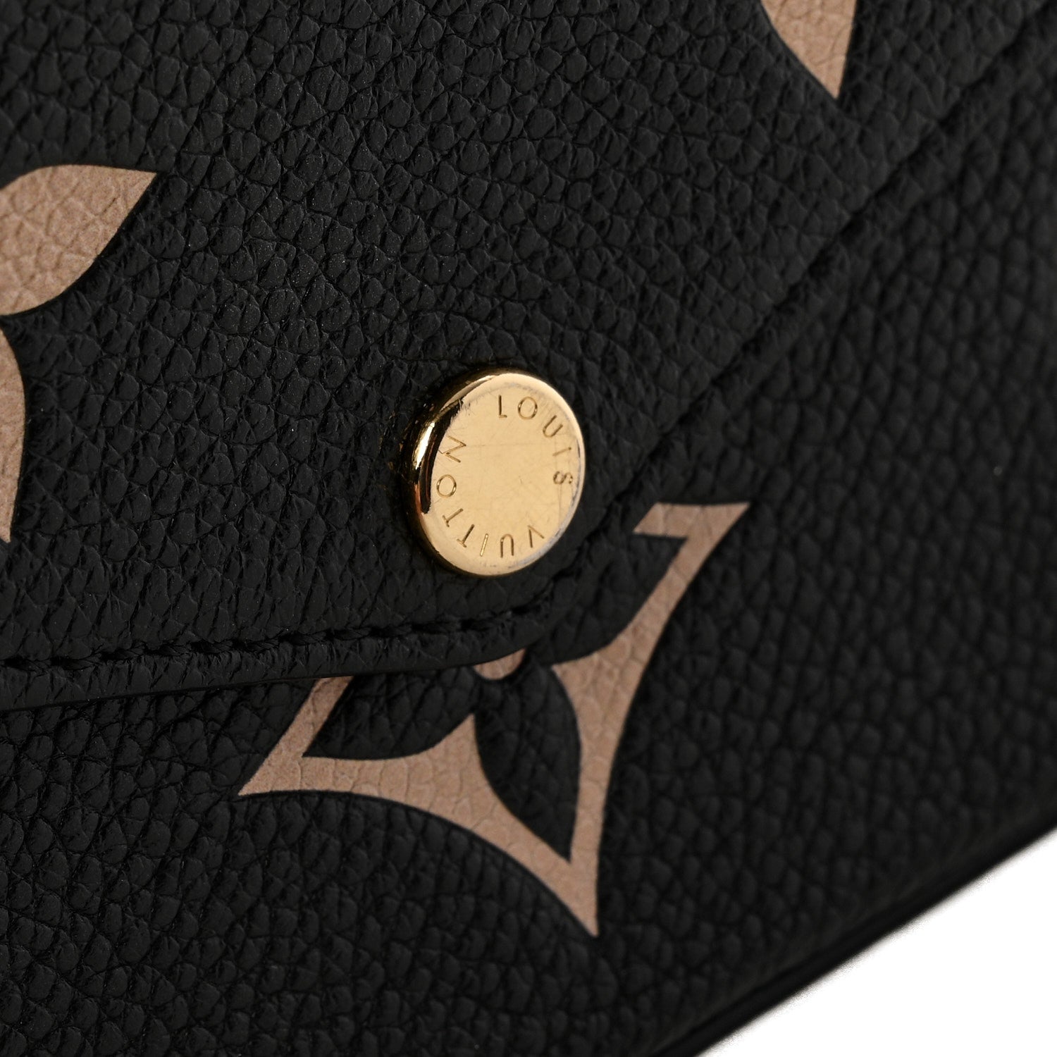 Louis Vuitton Empreinte Monogram Giant Felicie Pochette Black Beige