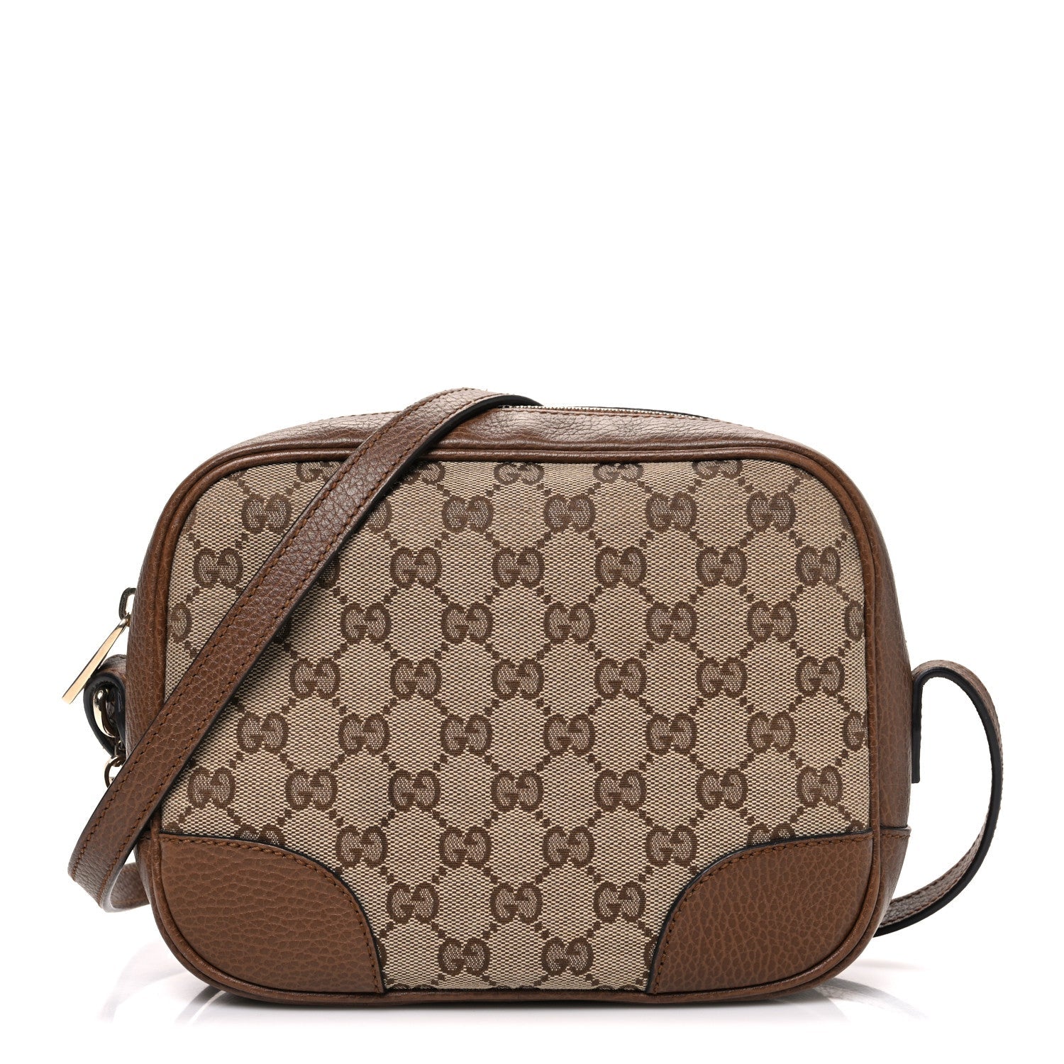 Gucci Monogram Mini Bree Messenger Bag Beige Tabacco