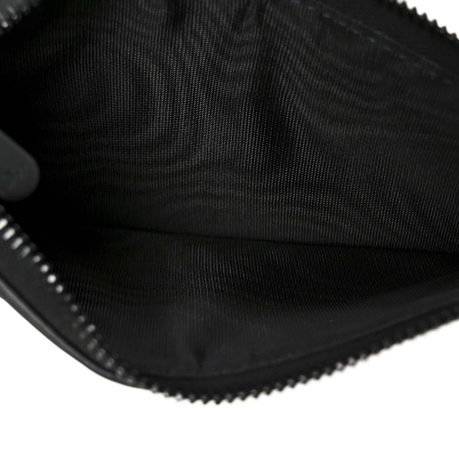 Christian Dior Ultra Matte Calfskin Saddle Chain Wallet Pouch Black