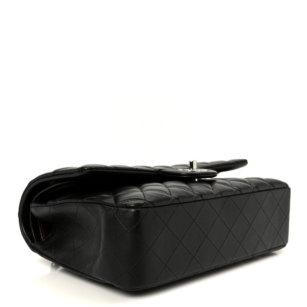 Chanel Lambskin Quilted Medium Double Flap Black