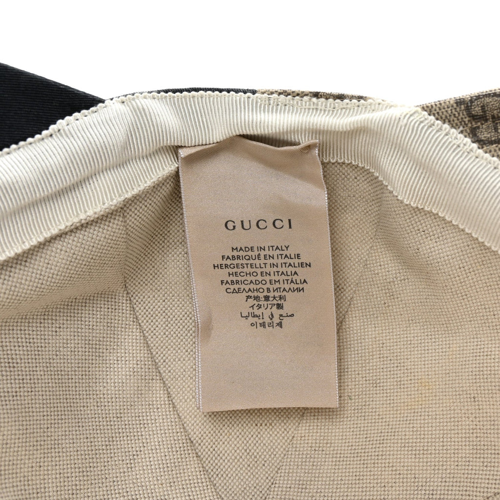 Gucci X ADIDAS GG Supreme Monogram Double Sided Baseball Hat M Beige Ebony Black